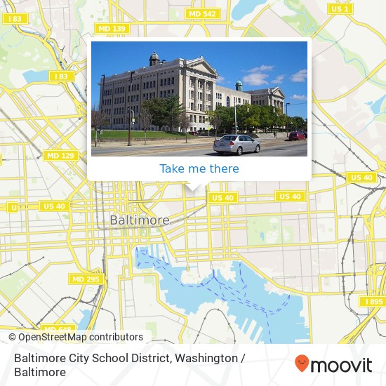 Baltimore City School District map