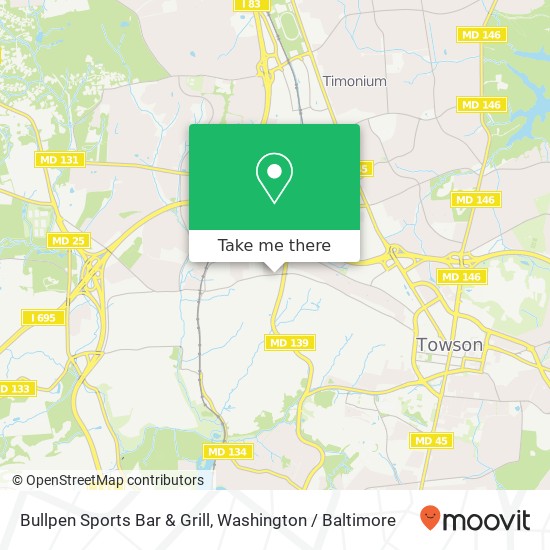 Mapa de Bullpen Sports Bar & Grill