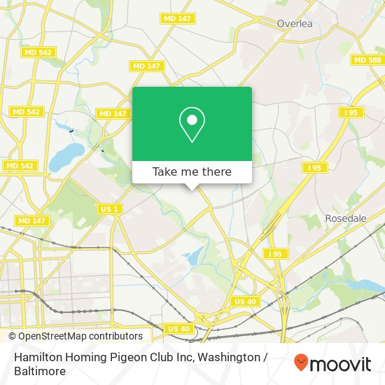 Mapa de Hamilton Homing Pigeon Club Inc