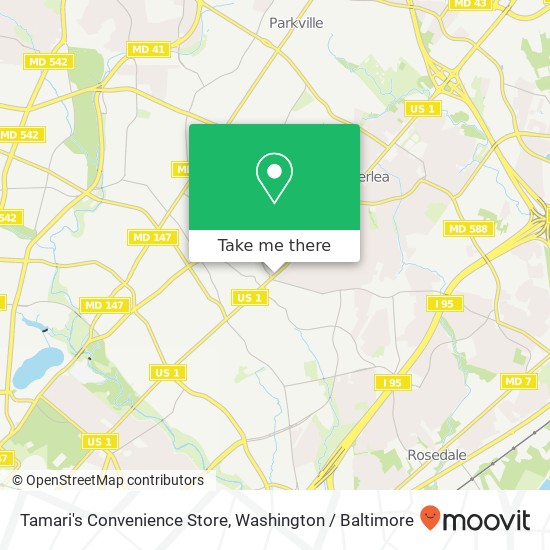 Mapa de Tamari's Convenience Store