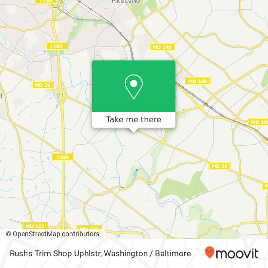 Mapa de Rush's Trim Shop Uphlstr