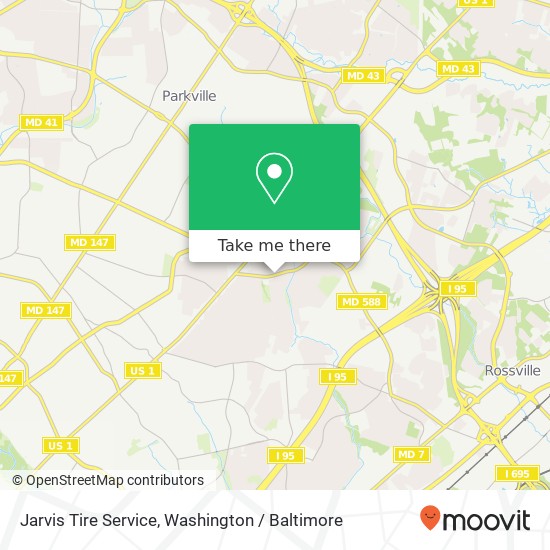 Mapa de Jarvis Tire Service