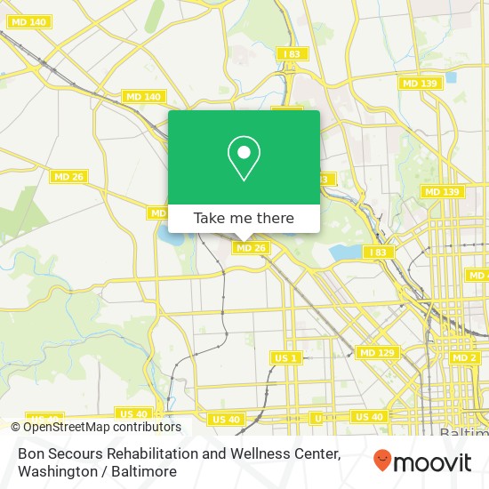 Bon Secours Rehabilitation and Wellness Center map