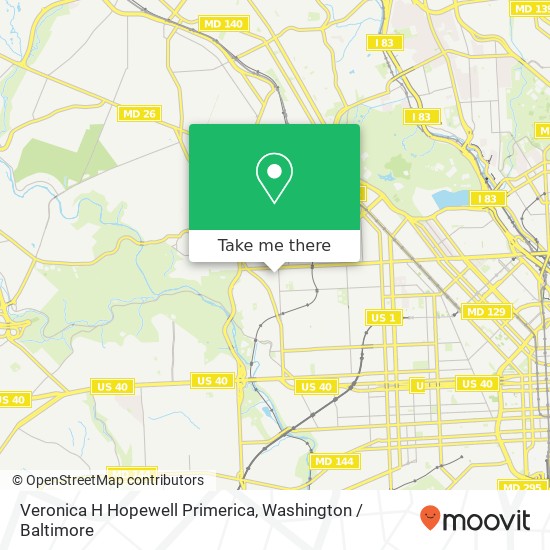 Mapa de Veronica H Hopewell Primerica