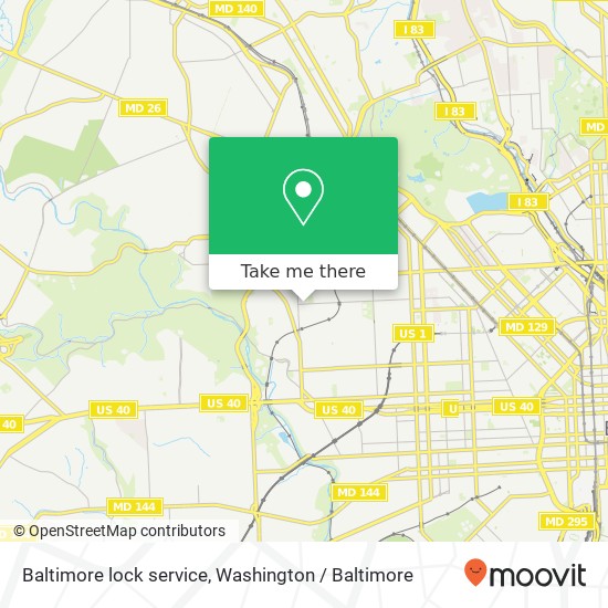 Mapa de Baltimore lock service