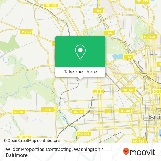 Mapa de Wilder Properties Contracting