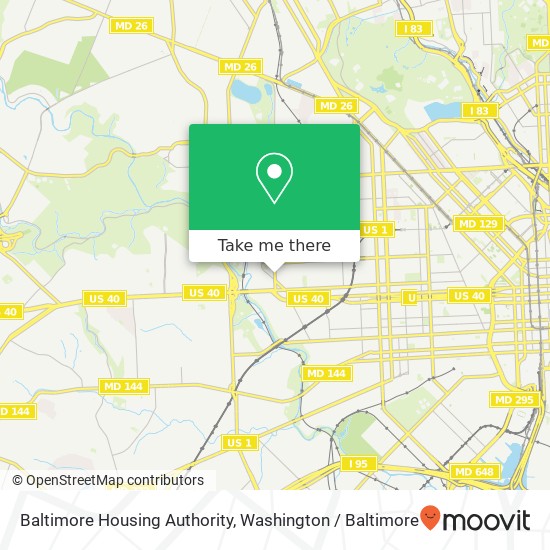 Baltimore Housing Authority map