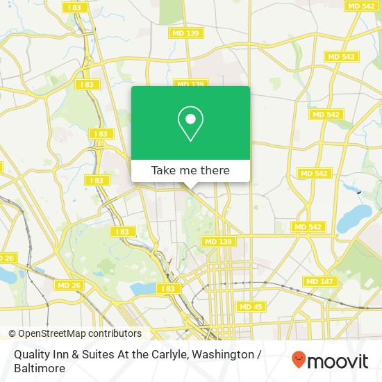 Mapa de Quality Inn & Suites At the Carlyle