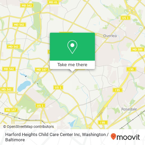 Mapa de Harford Heights Child Care Center Inc