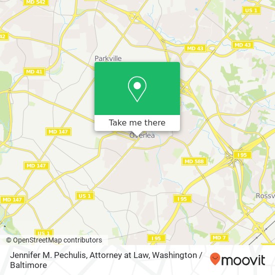 Jennifer M. Pechulis, Attorney at Law map