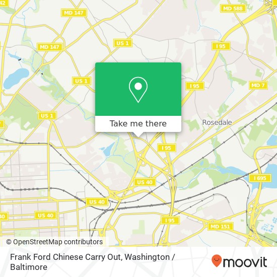 Mapa de Frank Ford Chinese Carry Out