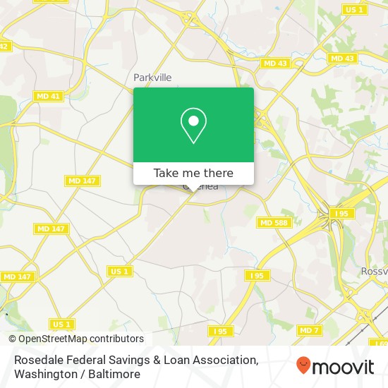 Mapa de Rosedale Federal Savings & Loan Association