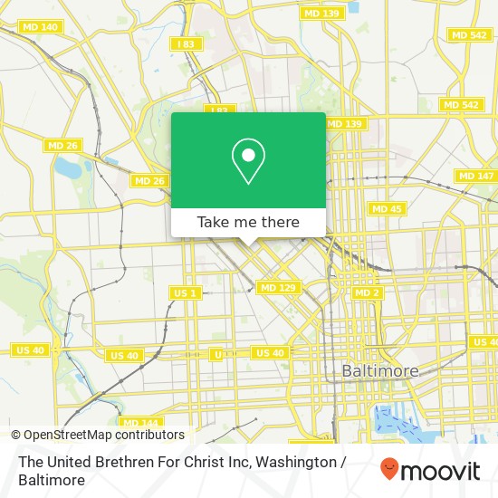 The United Brethren For Christ Inc map