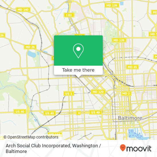 Arch Social Club Incorporated map