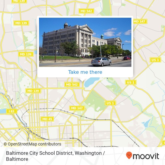 Baltimore City School District map