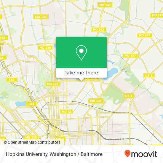 Hopkins University map