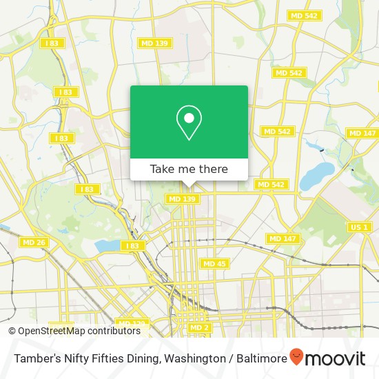 Tamber's Nifty Fifties Dining map