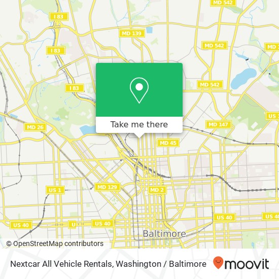 Nextcar All Vehicle Rentals map