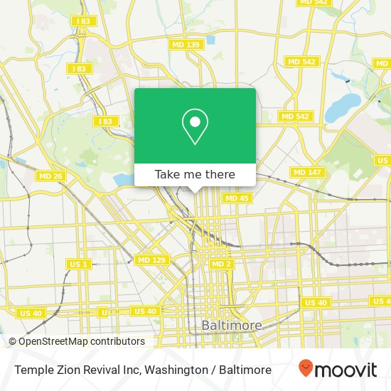 Mapa de Temple Zion Revival Inc