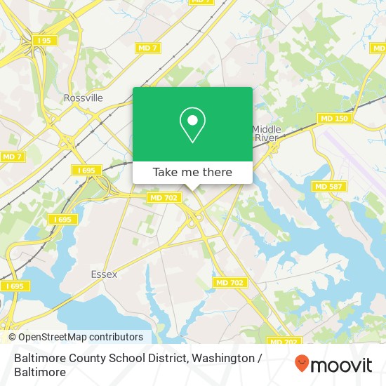 Baltimore County School District map