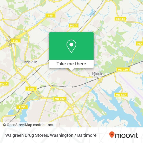 Mapa de Walgreen Drug Stores