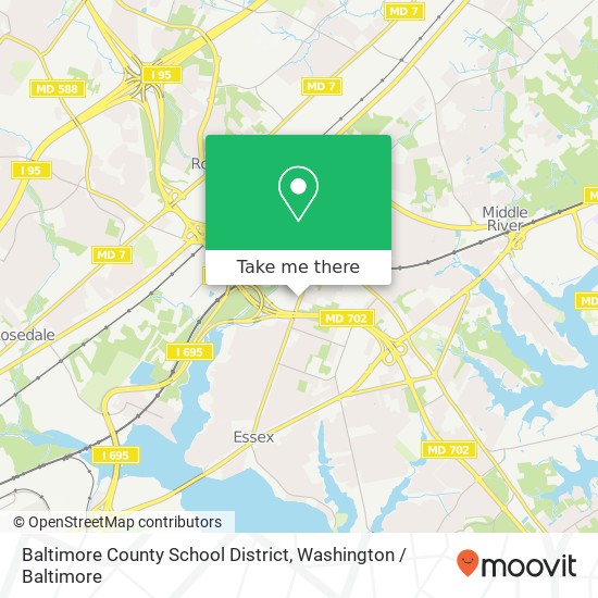 Mapa de Baltimore County School District