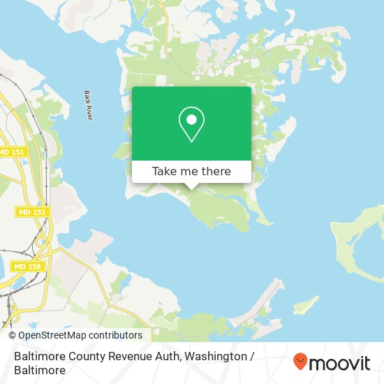 Mapa de Baltimore County Revenue Auth