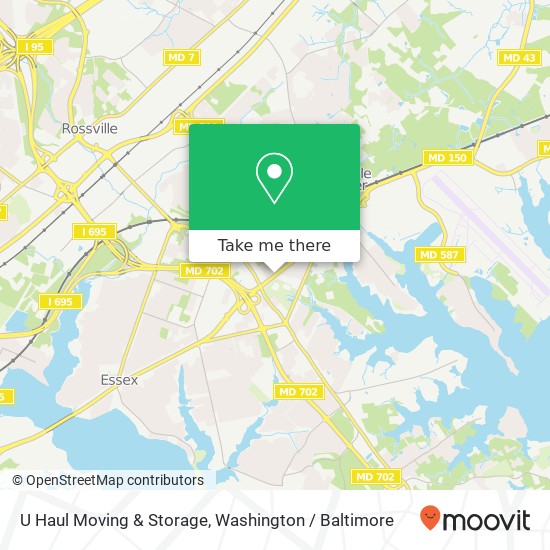 U Haul Moving & Storage map