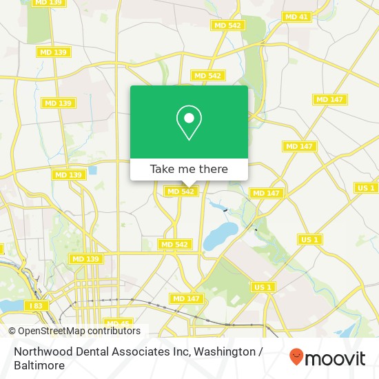 Mapa de Northwood Dental Associates Inc