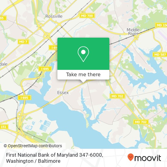 First National Bank of Maryland 347-6000 map