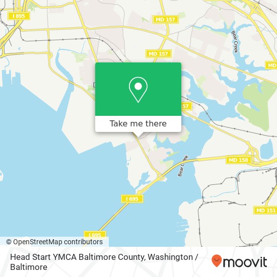 Mapa de Head Start YMCA Baltimore County