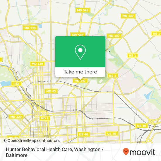 Hunter Behavioral Health Care map