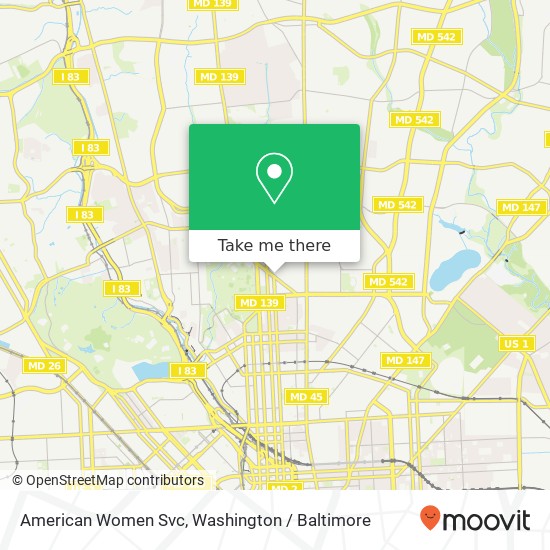 American Women Svc map