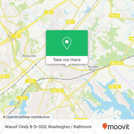 Wassif Cindy B Dr DDS map