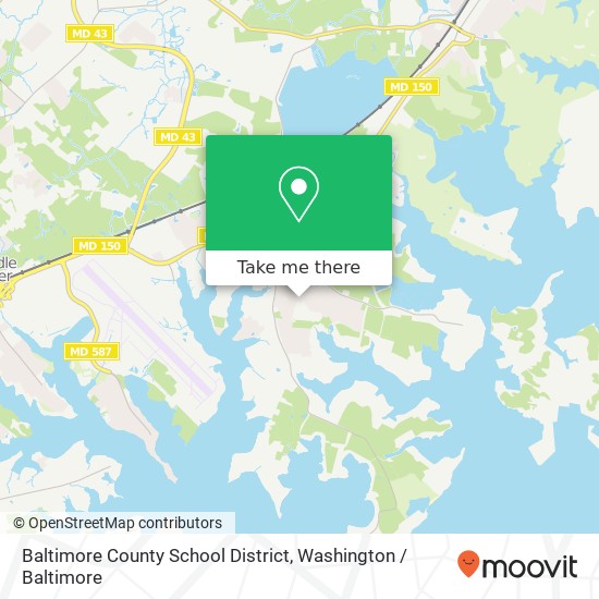 Mapa de Baltimore County School District