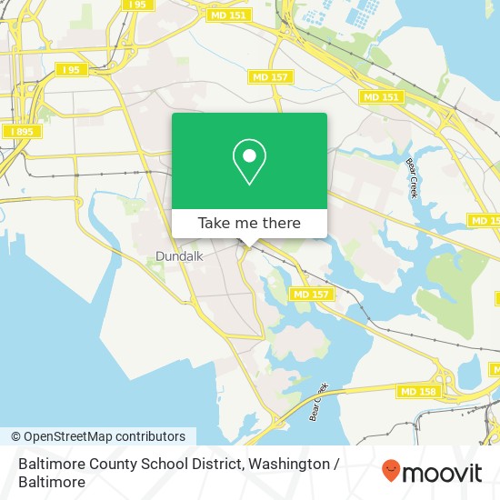 Mapa de Baltimore County School District