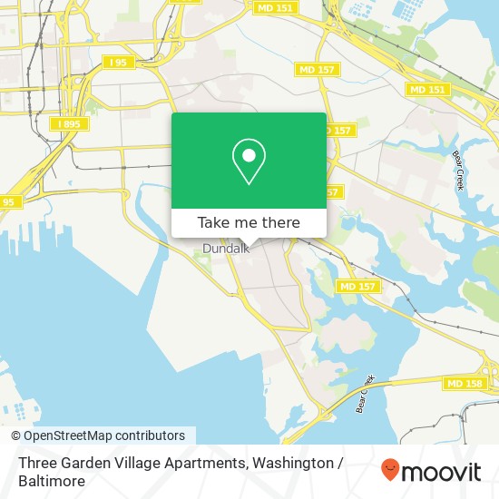 Mapa de Three Garden Village Apartments