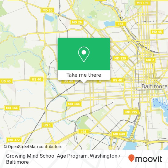 Growing Mind School Age Program map