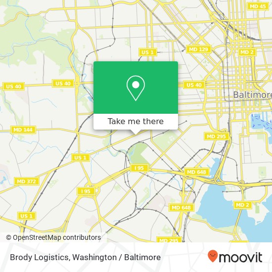Mapa de Brody Logistics