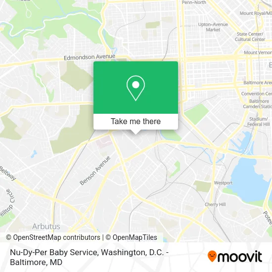 Nu-Dy-Per Baby Service map