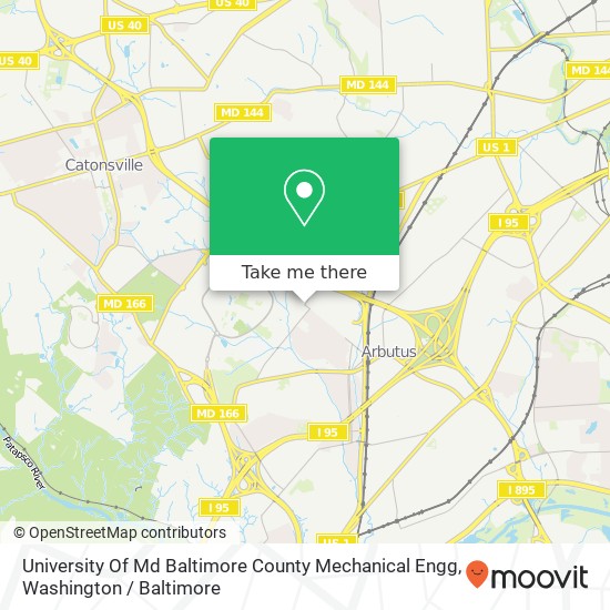 University Of Md Baltimore County Mechanical Engg map