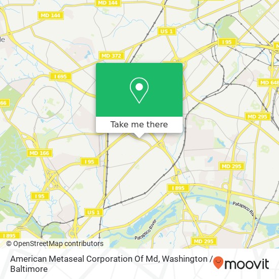 American Metaseal Corporation Of Md map