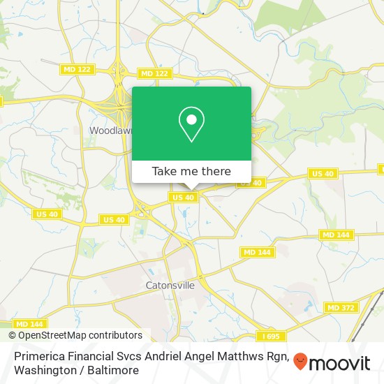 Primerica Financial Svcs Andriel Angel Matthws Rgn map