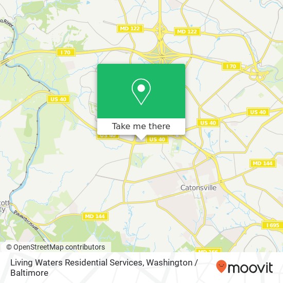 Living Waters Residential Services map