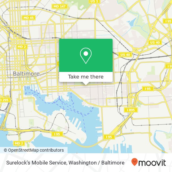 Surelock's Mobile Service map