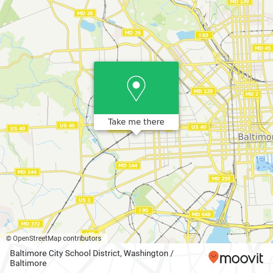 Baltimore City School District map