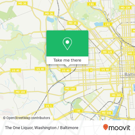 The One Liquor map