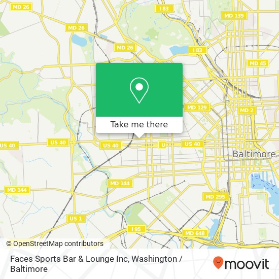 Faces Sports Bar & Lounge Inc map