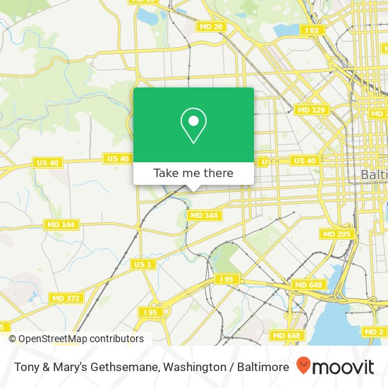 Mapa de Tony & Mary's Gethsemane