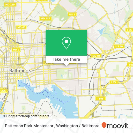 Patterson Park Montessori map